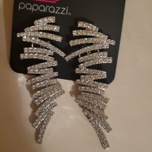 Paparazzi Dazzling Silver Earrings